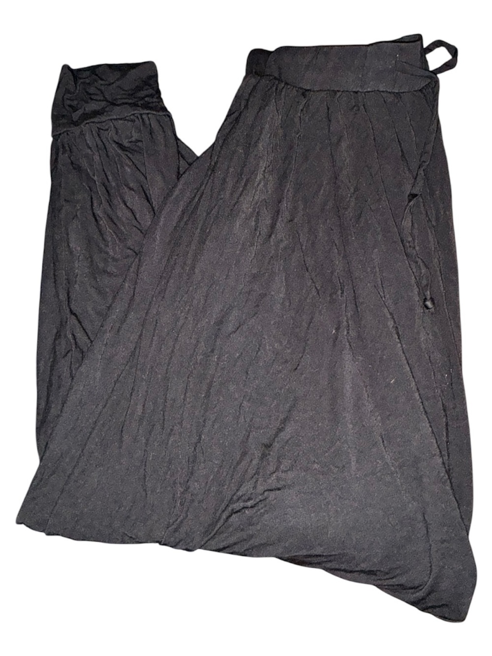 Black Drop Crotch Joggers